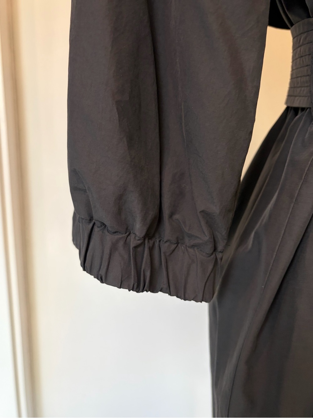 Vince Collarless Belted Trench, 3/4 sleeves, Cotton, dk grey, XS, GUC *button - Picture 7 of 16